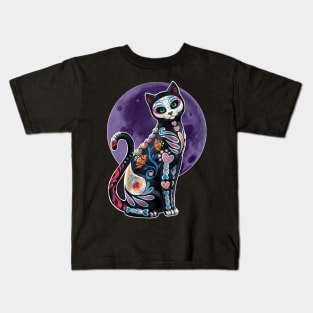 skull cat Kids T-Shirt